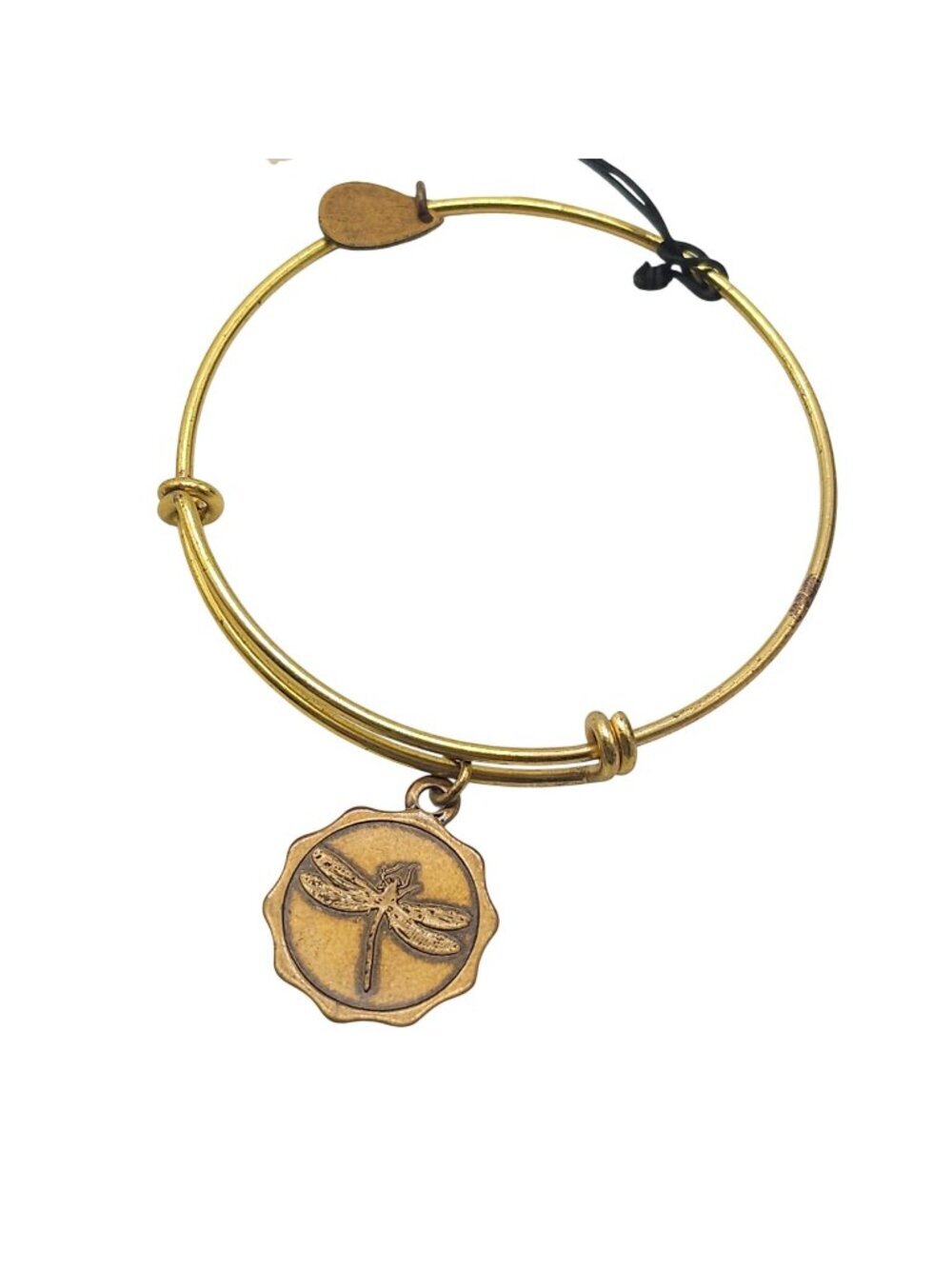 Bella Ryann Dragonfly Charm Gold-Tone Adjustable Bangle Bracelet